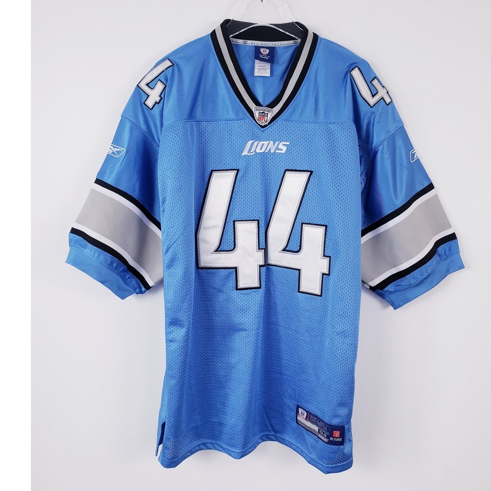 Reebok NFL Detroit Lions Jahvid Best 44 Jersey Blue Mesh On-Field Equipment 54
